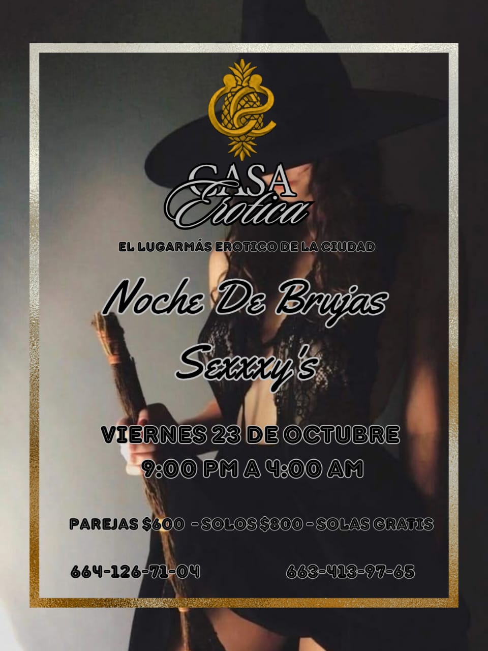 Noche de Brujas Sexxxys, viernes 23 de octubre, Casa Erótica Tijuana