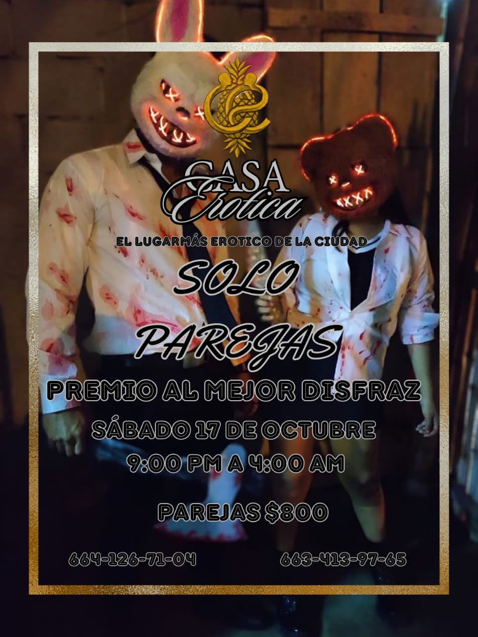 Solo Parejas, sábado 17 de octubre, Casa Erótica Tijuana